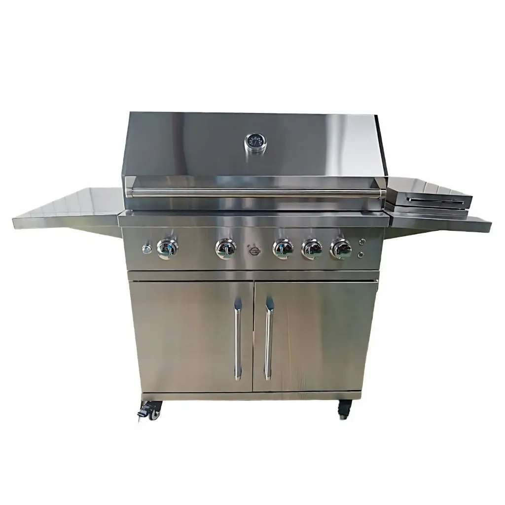 [WBQ04CT] Moran Grills stainless Steel 4 Burner with side burner Gas Grill